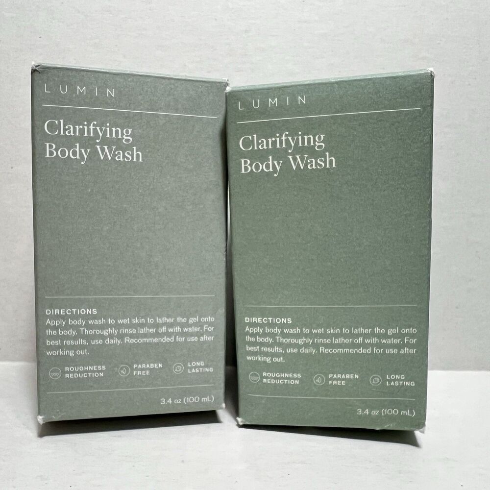 2 Lumin Clarifying Body Wash with Jojoba Oil + Aloe Vera *Bottle Leaked Dam Box*
